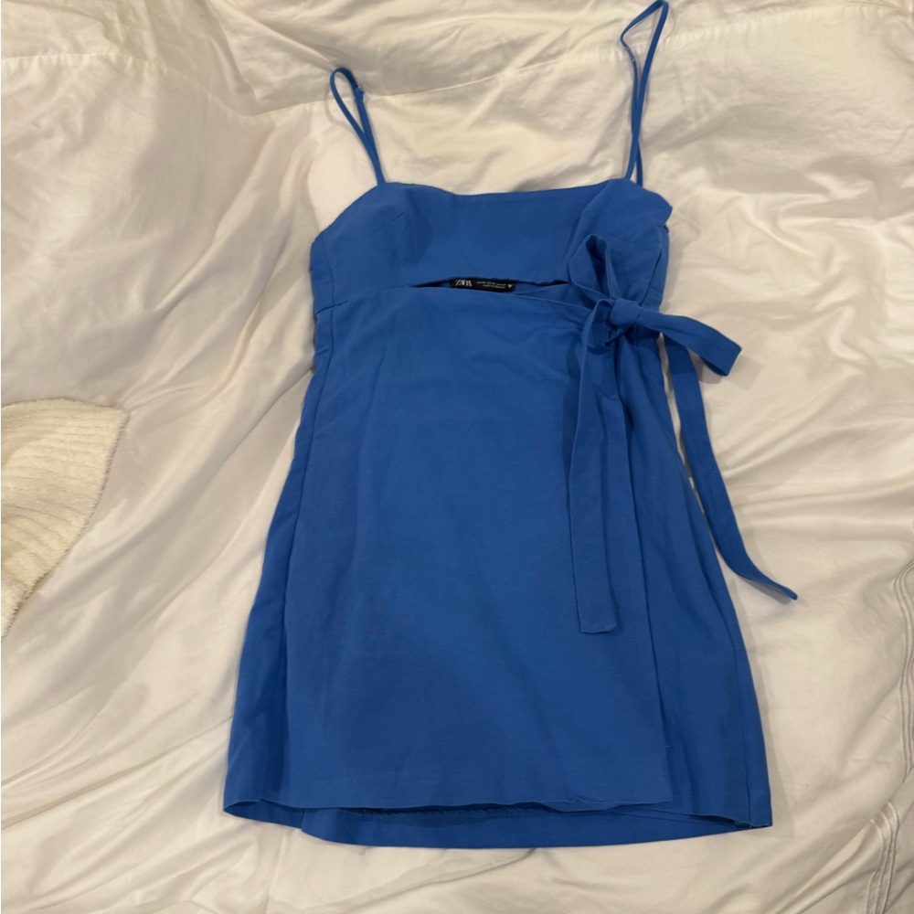 Blue Spaghetti Strap Dress